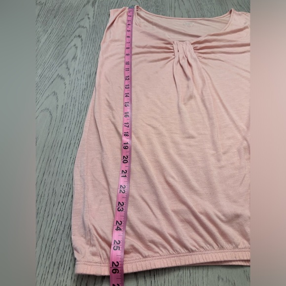 LOFT Lightweight Tee In Blush With Elastic At The Bottom Size S - Picture 6 of 6